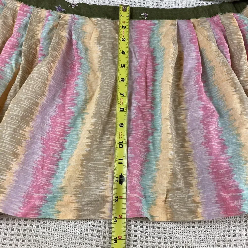 Waist Kitchen Apron Half Skirt Handmade Vintage Multicolored Zig Zag